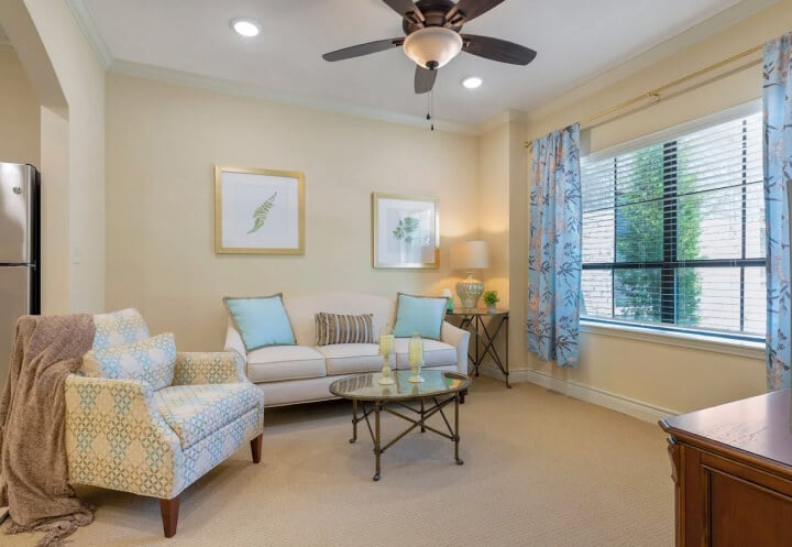 Open Space Living Room Area inside Independent Living Apartment Open Space Living Room Area inside Independent Living Apartment